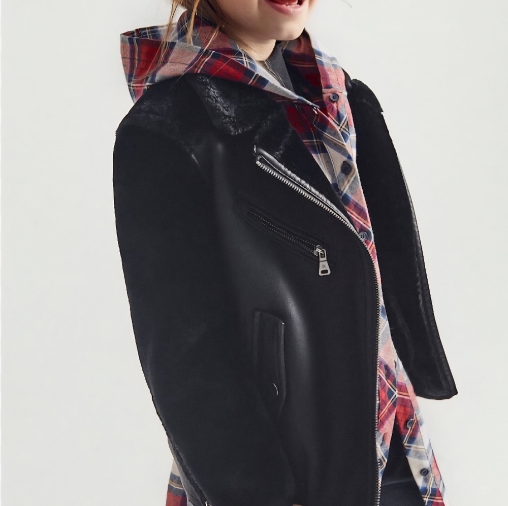 Zara Kids Girls Size 7 Biker Jacket Nwt